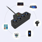 7-in-1 Cigarette Lighter Adapter with 4 Sockets and 3 USB Ports