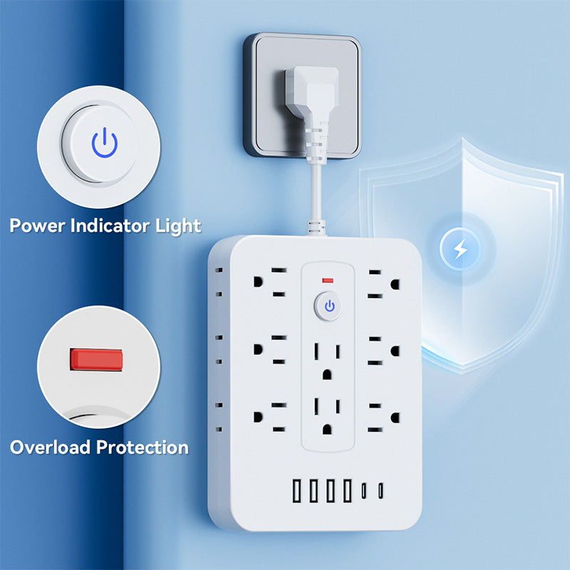 20-in-1 Power Strip with Overload Protection