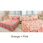 3-Piece Ruffled Bed Skirt Set with Pillowcases