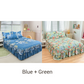 3-Piece Ruffled Bed Skirt Set with Pillowcases
