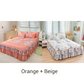 3-Piece Ruffled Bed Skirt Set with Pillowcases