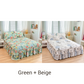 3-Piece Ruffled Bed Skirt Set with Pillowcases