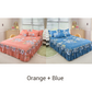 3-Piece Ruffled Bed Skirt Set with Pillowcases