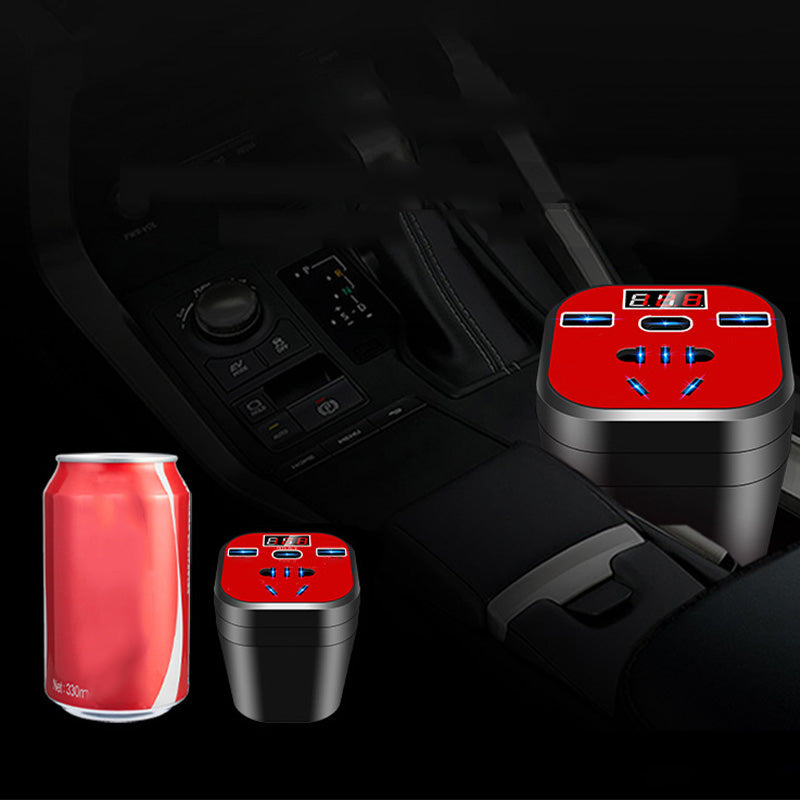 Car Cup Inverter 200W with 2 AC Outlets and 3 USB Ports