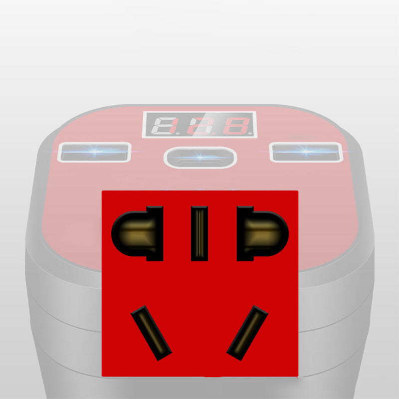 Car Cup Inverter 200W with 2 AC Outlets and 3 USB Ports