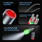 6-in-1 Braided Charging Cable with LED Light and Flameless Lighter