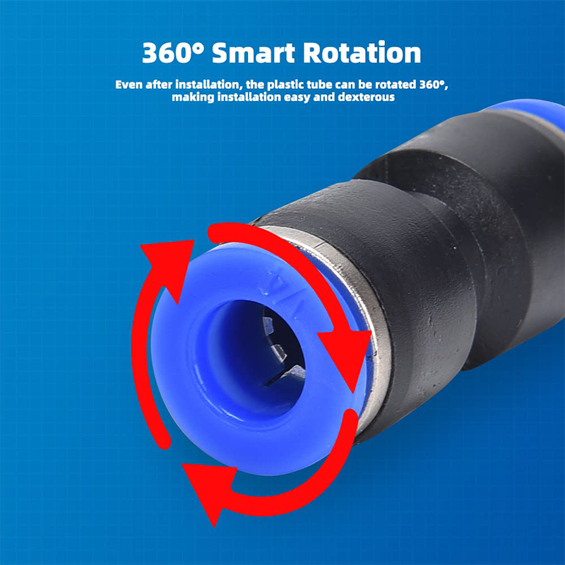 Pneumatic Push-to-Connect Air Hose Fittings Kit 1/4 Inch
