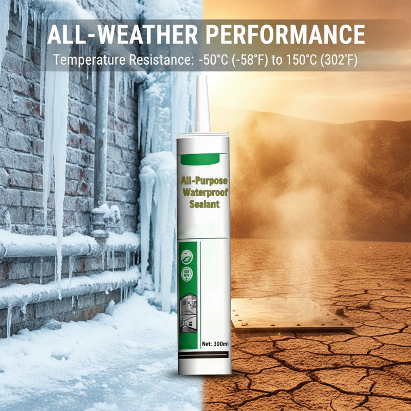 Marine-Grade Waterproof Silicone Sealant 300ml