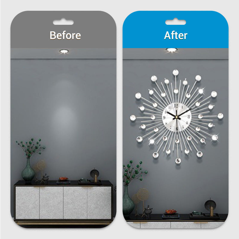 Creative Rhinestone Wall Clock for Living Room Decoration
