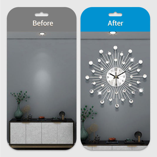 Creative Rhinestone Wall Clock for Living Room Decoration
