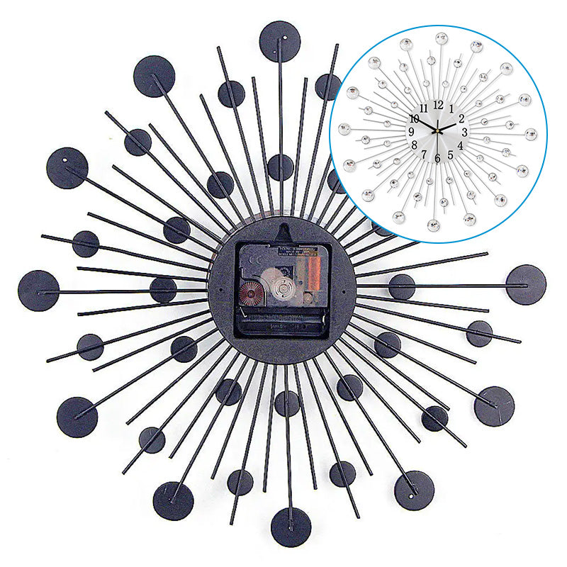 Creative Rhinestone Wall Clock for Living Room Decoration