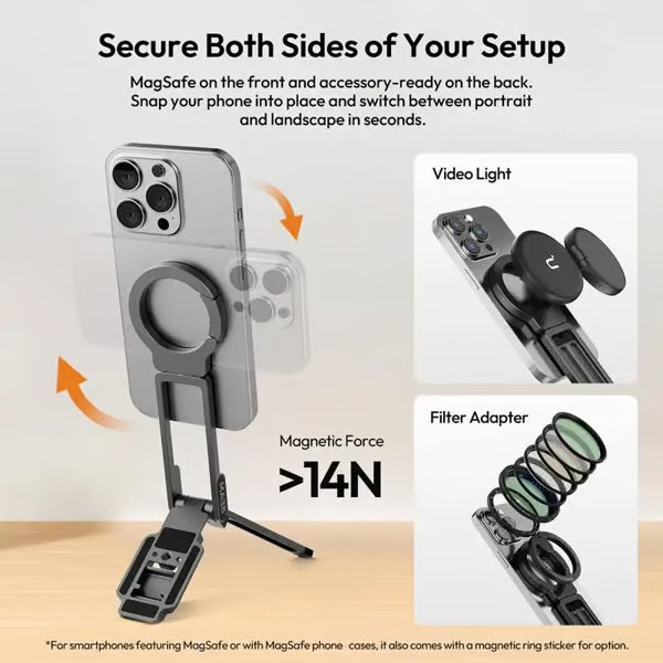 MA38 5-in-1 Magnetic Mini Tripod with Dual MagSafe Mount