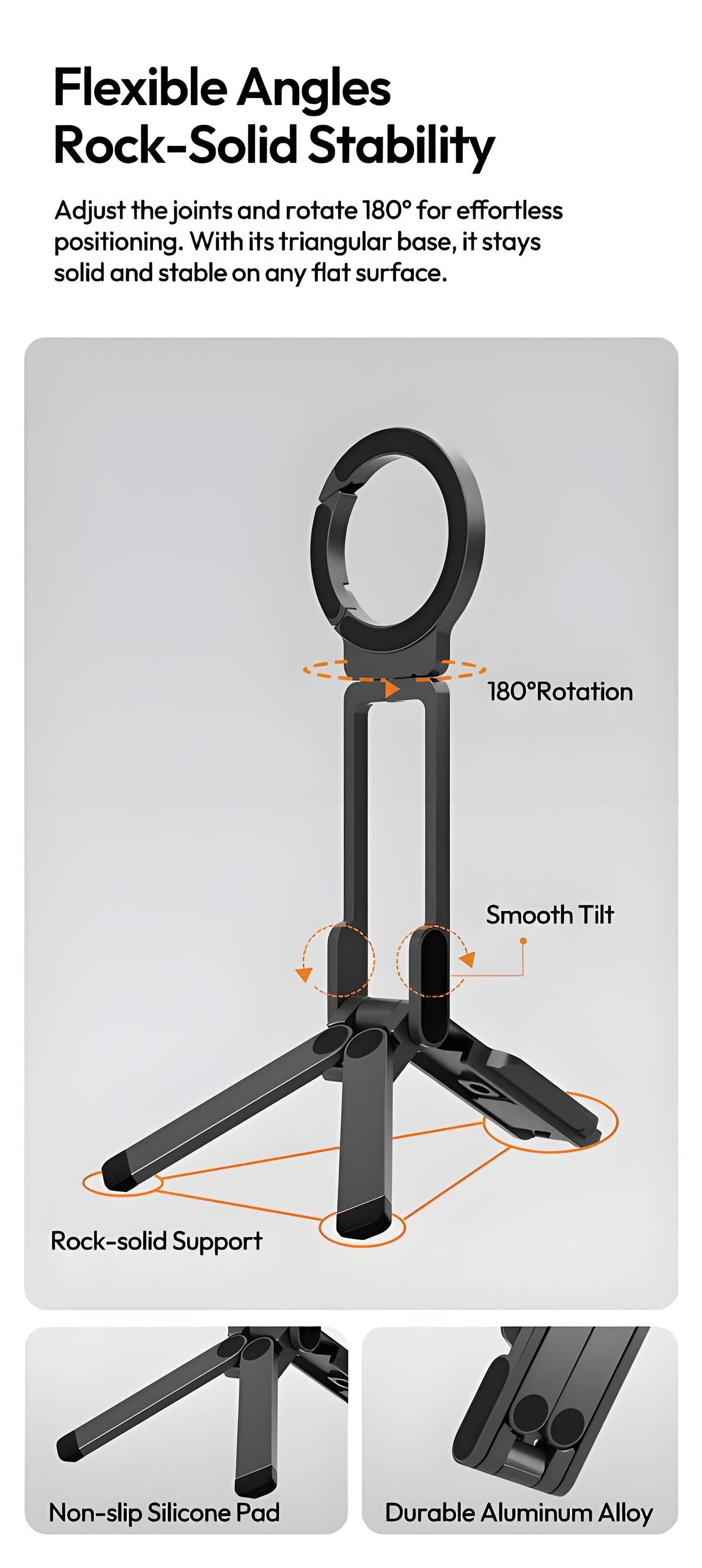 MA38 5-in-1 Magnetic Mini Tripod with Dual MagSafe Mount