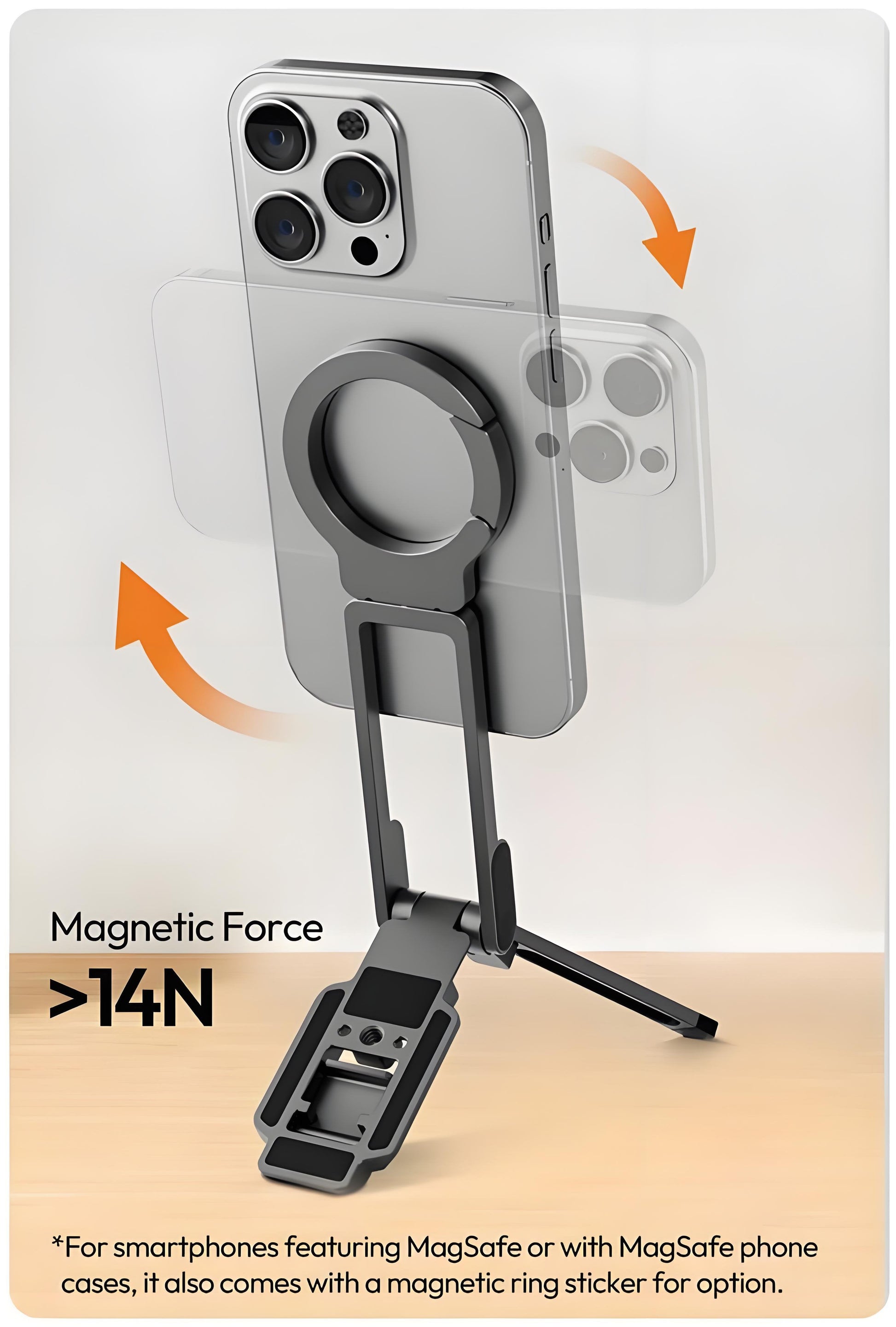 MA38 5-in-1 Magnetic Mini Tripod with Dual MagSafe Mount