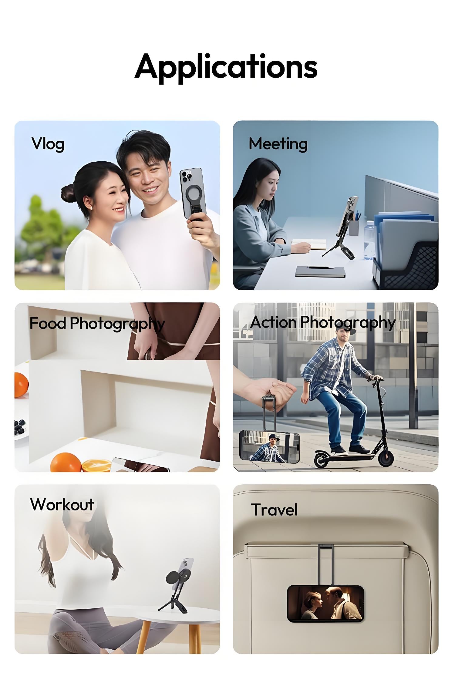 MA38 5-in-1 Magnetic Mini Tripod with Dual MagSafe Mount