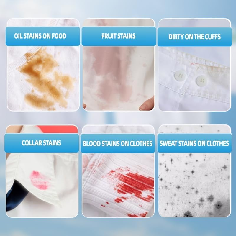 All-Purpose Clothing Stain Cleaner Removes Coffee Wine Oil
