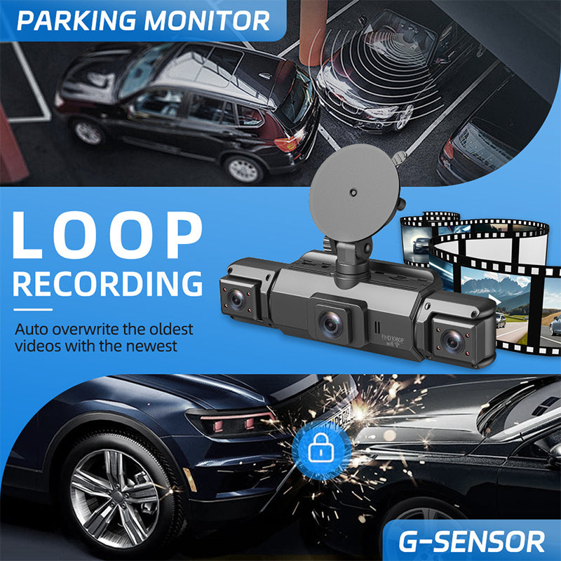 4-Channel HD Dash Cam with Night Vision and 5G Wi-Fi
