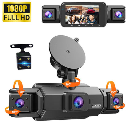 4-Channel HD Dash Cam with Night Vision and 5G Wi-Fi