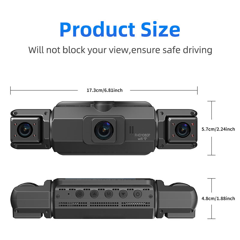 4-Channel HD Dash Cam with Night Vision and 5G Wi-Fi