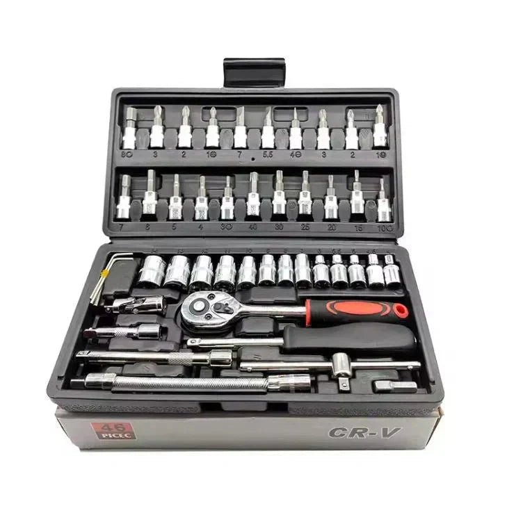 46-Piece Socket Wrench and Bit Set