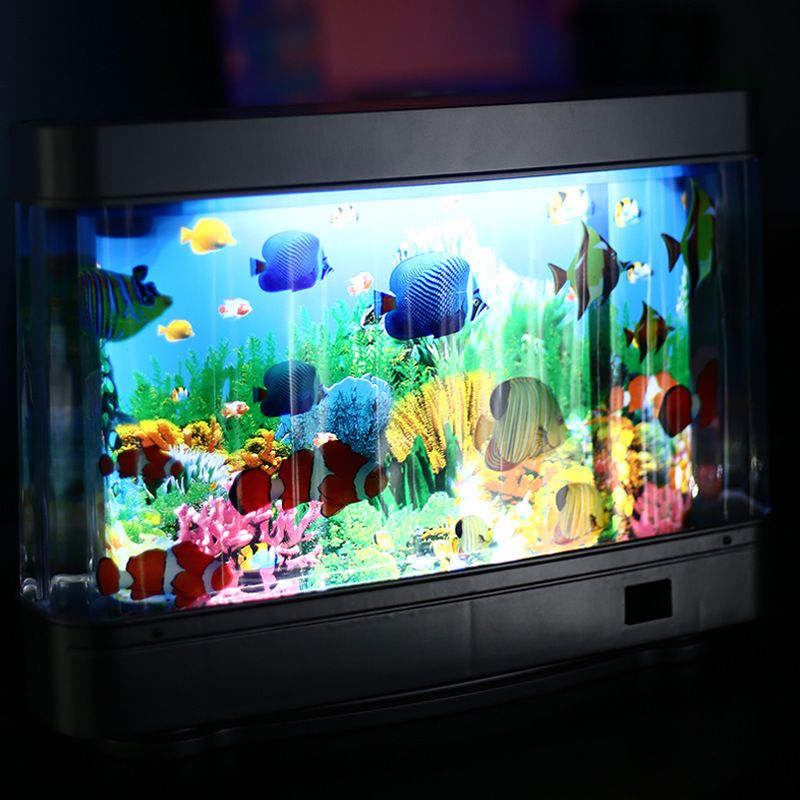 Artificial Tropical Fish Aquarium Lamp with Moving Fish