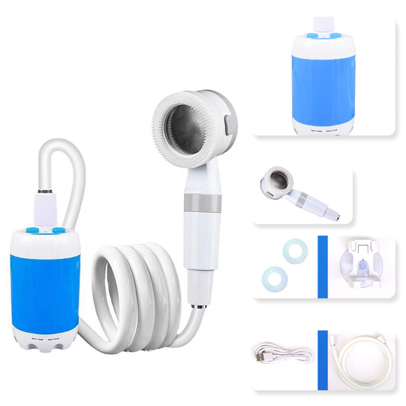 Portable Camping Shower with Rechargeable Water Pump