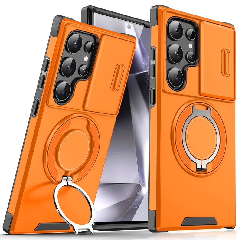 3-in-1 Magnetic Stand Case for Samsung with Camera Cover