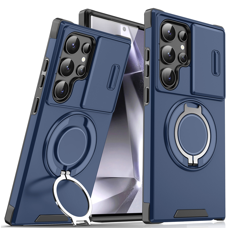 3-in-1 Magnetic Stand Case for Samsung with Camera Cover