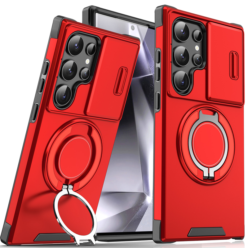 3-in-1 Magnetic Stand Case for Samsung with Camera Cover