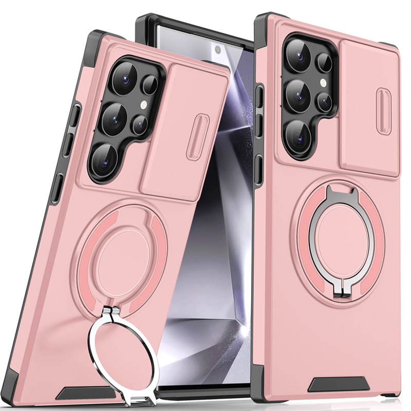 3-in-1 Magnetic Stand Case for Samsung with Camera Cover