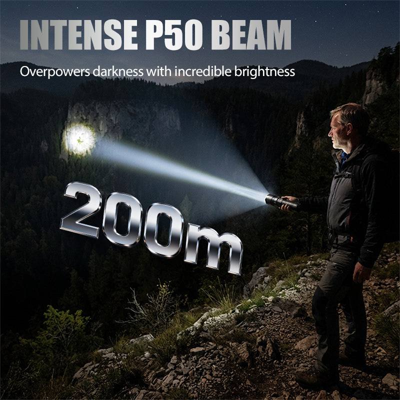 P50 LED Flashlight with Portable Monocular Telescope