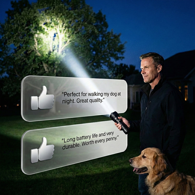 P50 LED Flashlight with Portable Monocular Telescope