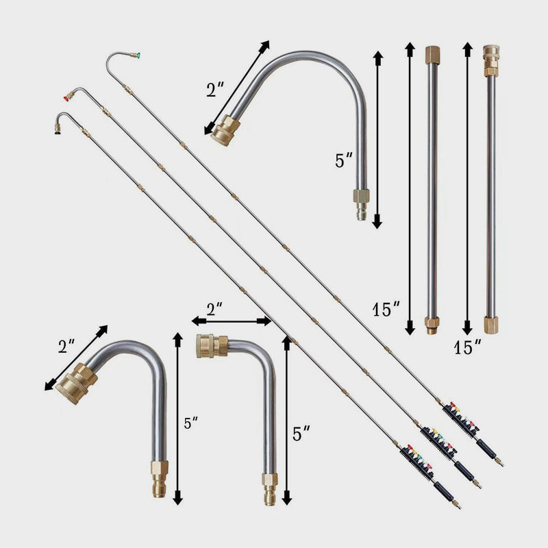 4000 PSI Telescopic Pressure Washer Wand with 3-in-1 Nozzle