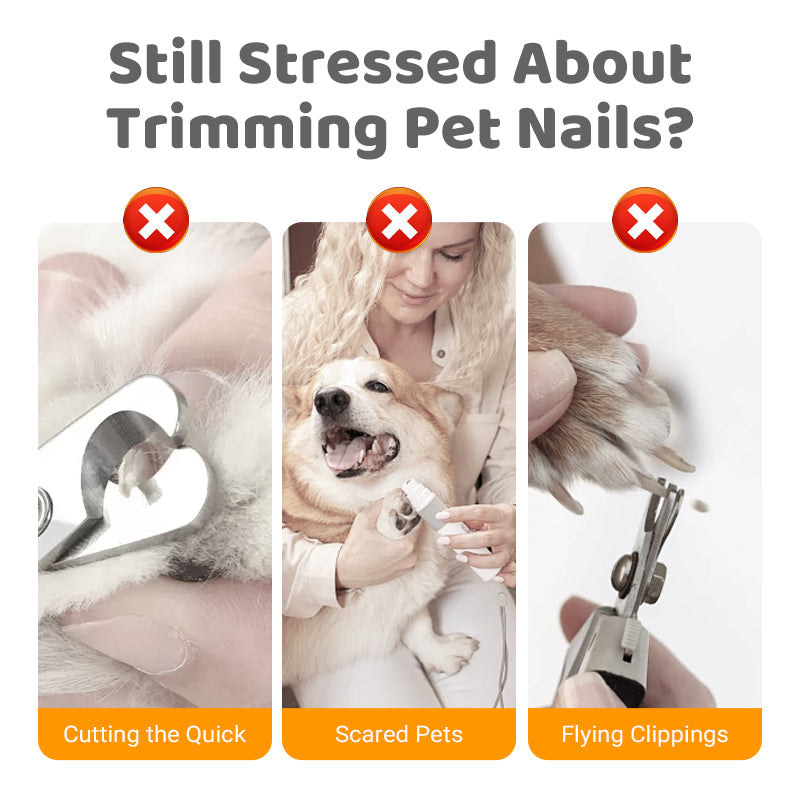 Wooden Pet Nail File with Replaceable Pads Gentle Paw Grooming Tool