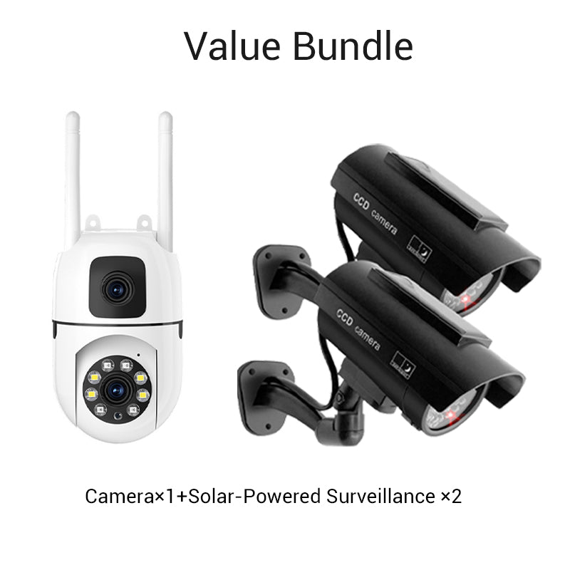360° Pan & Tilt 4K Dual Lens Outdoor Security Camera
