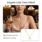 Dainty Petal Chain Necklace with Initial Charm