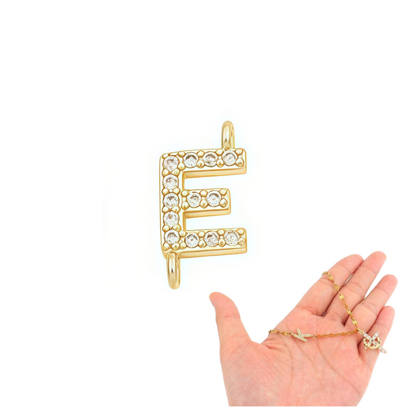 Dainty Petal Chain Necklace with Initial Charm
