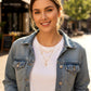 Dainty Petal Chain Necklace with Initial Charm