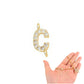 Dainty Petal Chain Necklace with Initial Charm