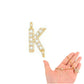 Dainty Petal Chain Necklace with Initial Charm