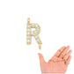 Dainty Petal Chain Necklace with Initial Charm