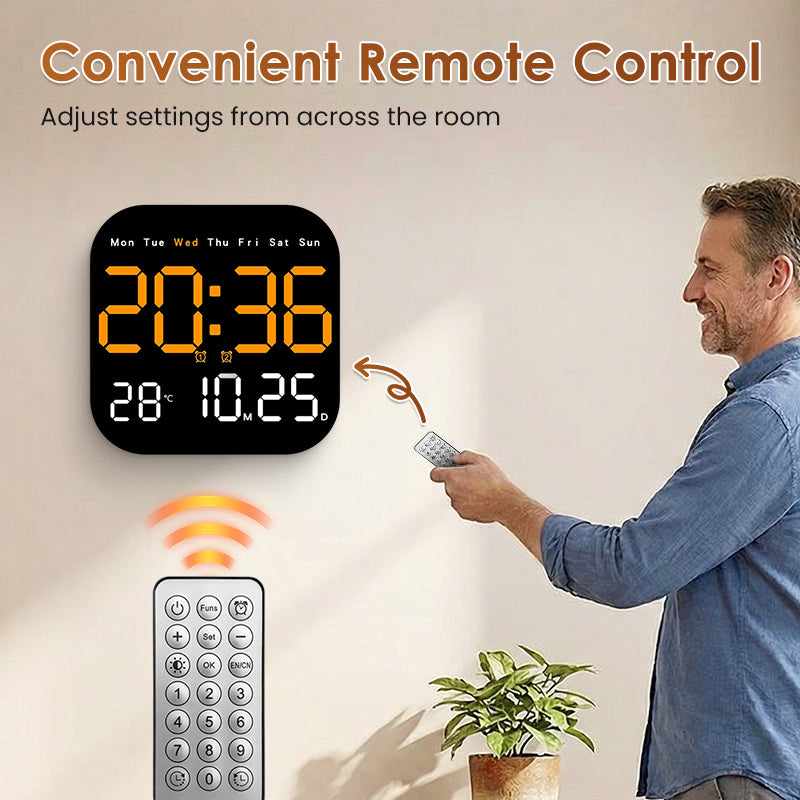 Multifunctional Digital Alarm Clock with Remote Control and Temperature Display