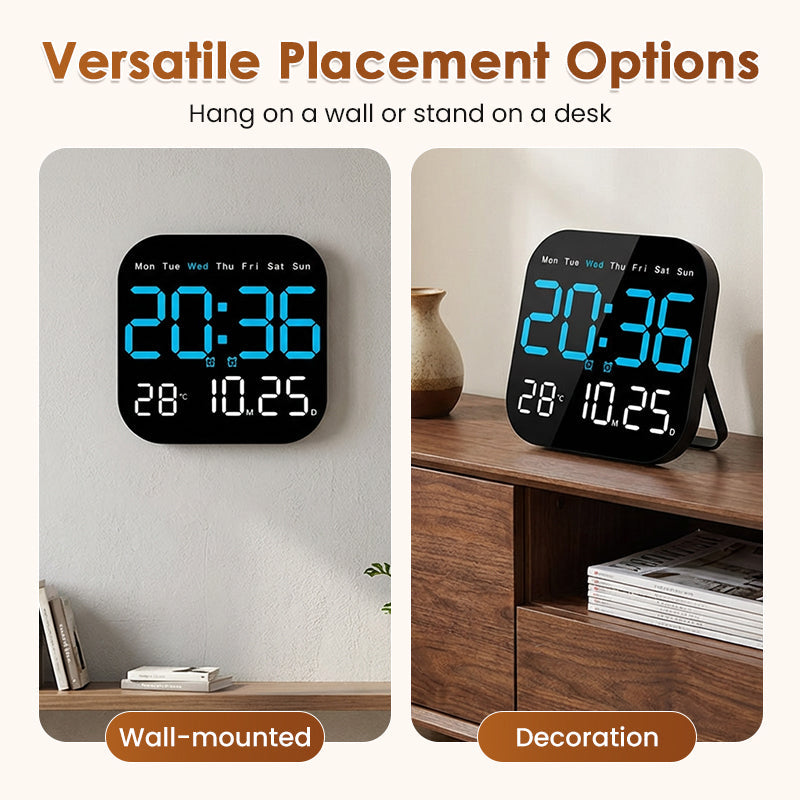 Multifunctional Digital Alarm Clock with Remote Control and Temperature Display