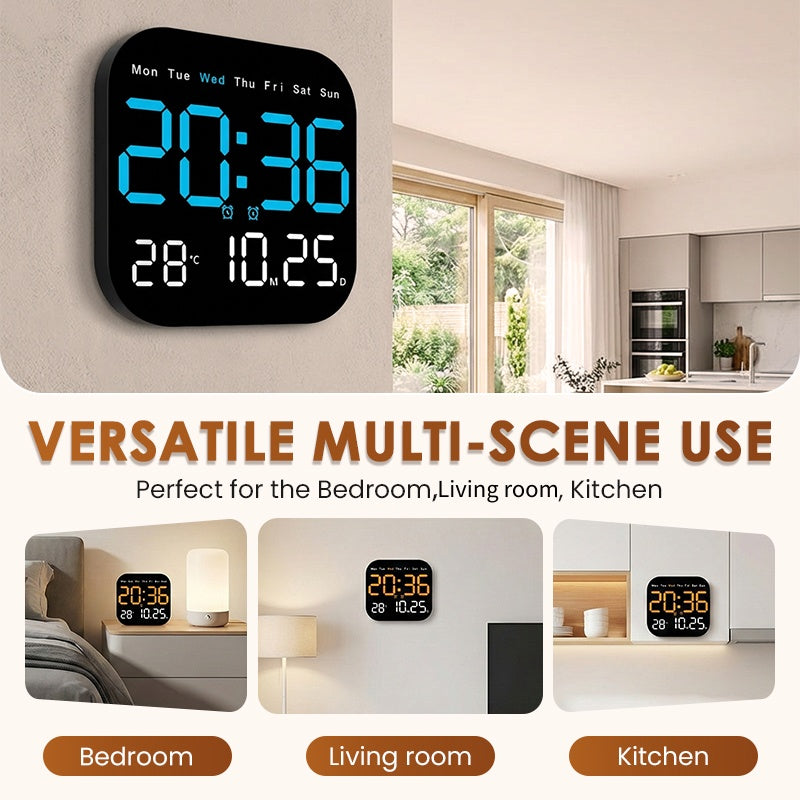 Multifunctional Digital Alarm Clock with Remote Control and Temperature Display