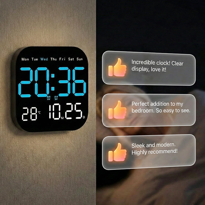 Multifunctional Digital Alarm Clock with Remote Control and Temperature Display