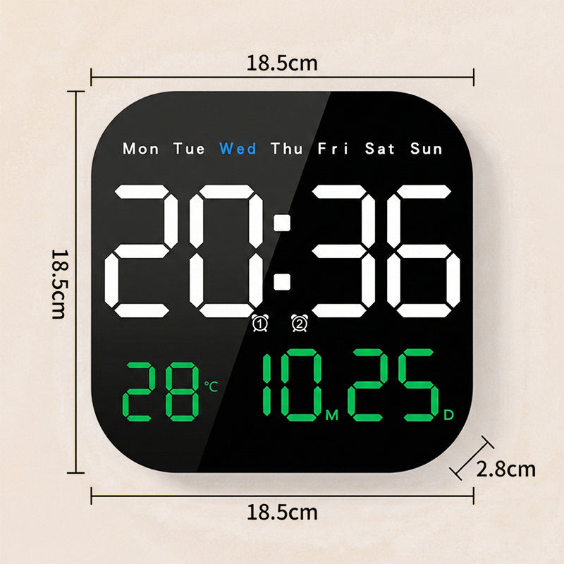 Multifunctional Digital Alarm Clock with Remote Control and Temperature Display