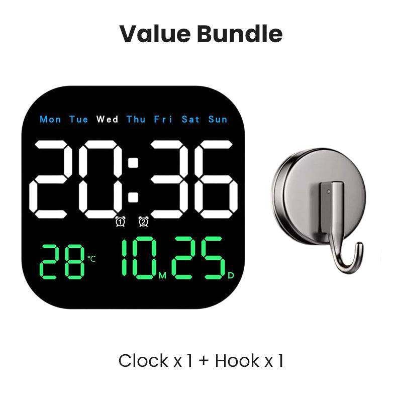 Multifunctional Digital Alarm Clock with Remote Control and Temperature Display