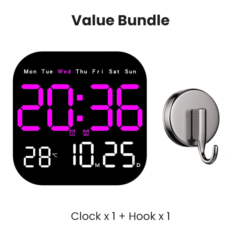 Multifunctional Digital Alarm Clock with Remote Control and Temperature Display