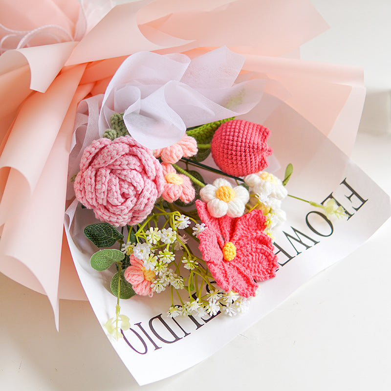 Handmade Delicate Crochet Flower Bouquet