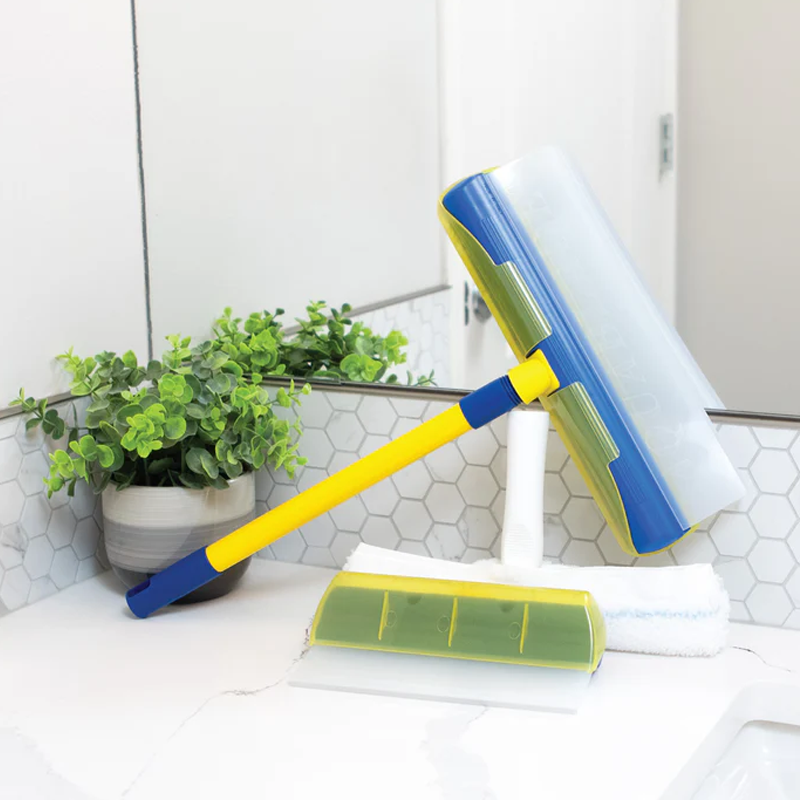 Scratch-Free Streak-Free Silicone Squeegee 5-Piece Set for Glass Cleaning